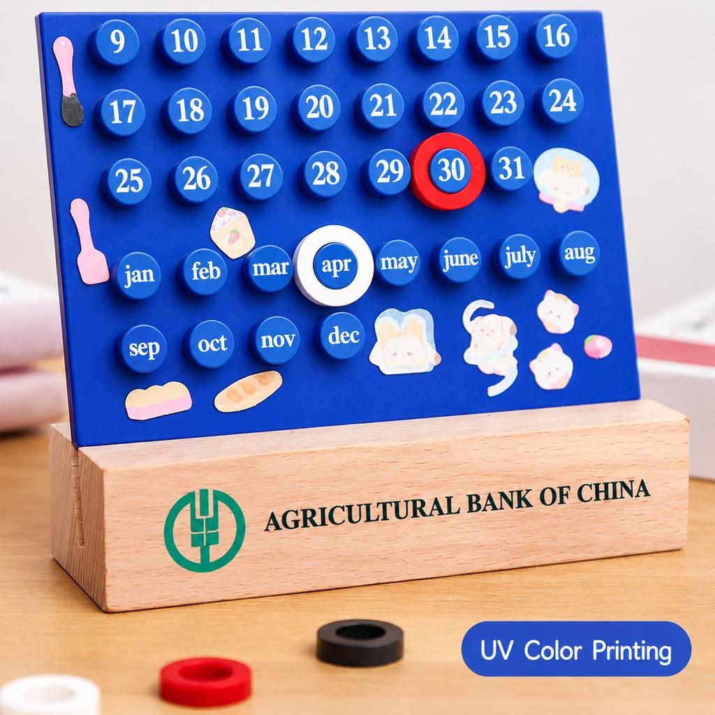 Perpetual Calendar Date Record Handmade DIY Ring Ornaments Cute Desk Calendar Week Month for Office Supplies Home Kitchen Decor