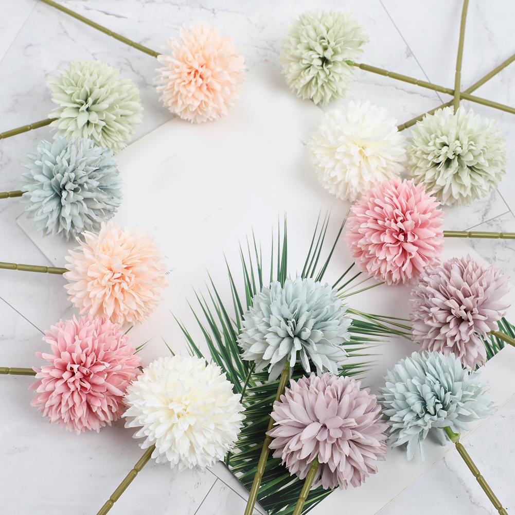 Artificial Chrysanthemum Ball Decor Hydrangea Bouquet Decor Flowers Plastic