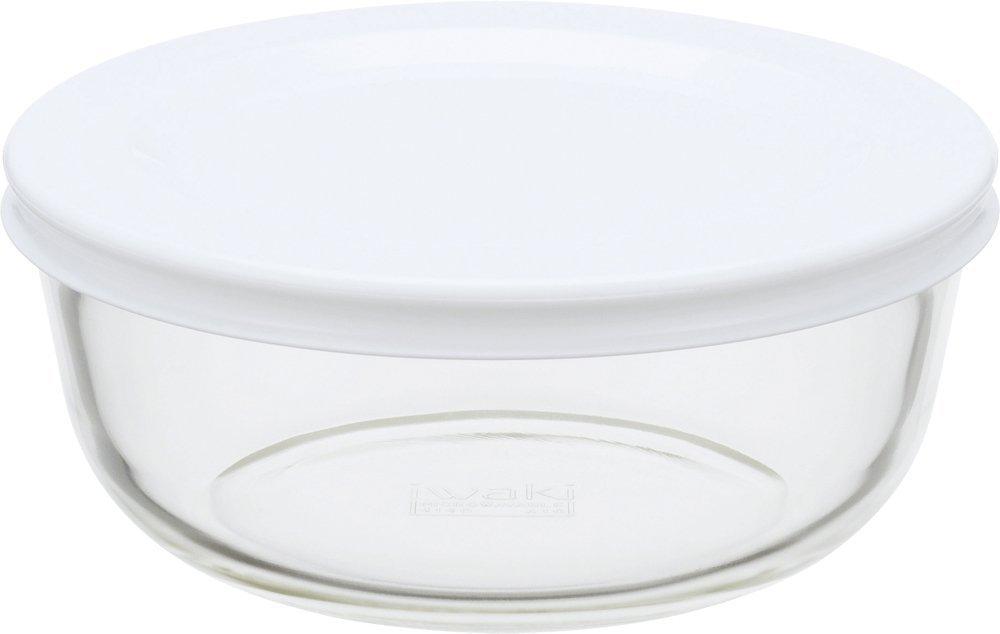 Iwaki Heat-Resistant Glass Storage Container, Small, 400ml, Holds 1 Serving of Rice, Pack Bowl, KBC4140-W1