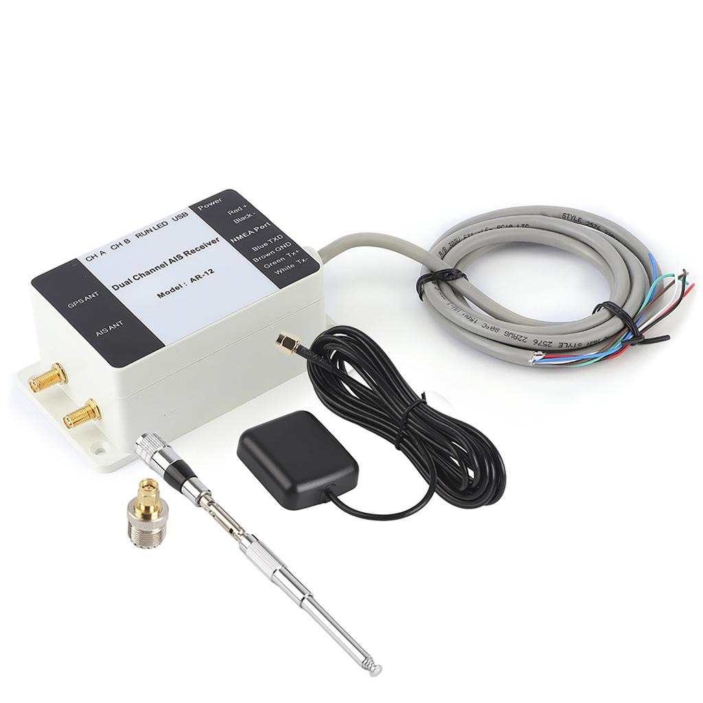 AR‑12 Dual Channel AIS Receiver GPS USB Yacht Steamship NMEA Port Navigator Marine Electronics Receiver