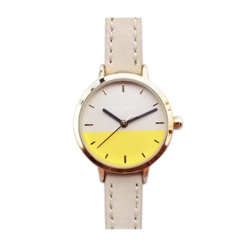 

Follow Tea Spoon Watch, Two-Tone Strap, H00318S-1 GY, Women s, Gray
