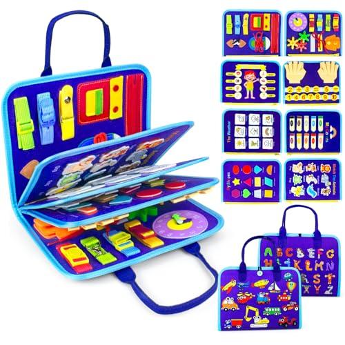 Montessori busy board educational toy, cloth toy, stringing beads, cloth picture book, toy, dressing practice, daily living skills, finger dexterity t