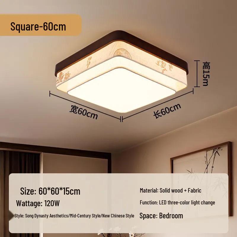 Song Dynasty Aesthetic Ceiling Light - New Chinese Style for Living Room, Bedroom & Study