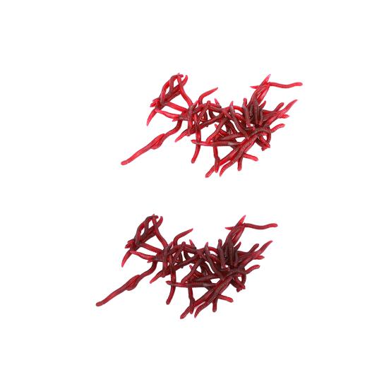 50Pcs 3.5cm Worm Bait Simulation High Elasticity Bite Resistant Angling Earthworm Bait Worms