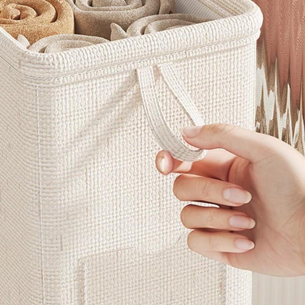 Foldable Wardrobe Organizer Box Handle Space-Saving Underwear Storage Box Multi-Functional Narrow Design Closet Storage Box