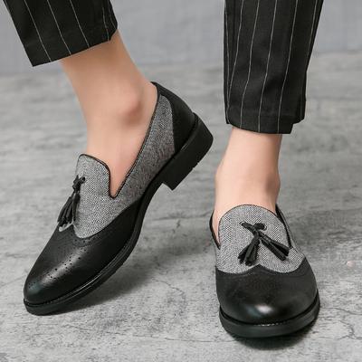 Fashion Casual Men's Loafers Classic and Fashion British Design Styles Party Nightclub Comfortable Adult Flat Bottomed Leather Shoes