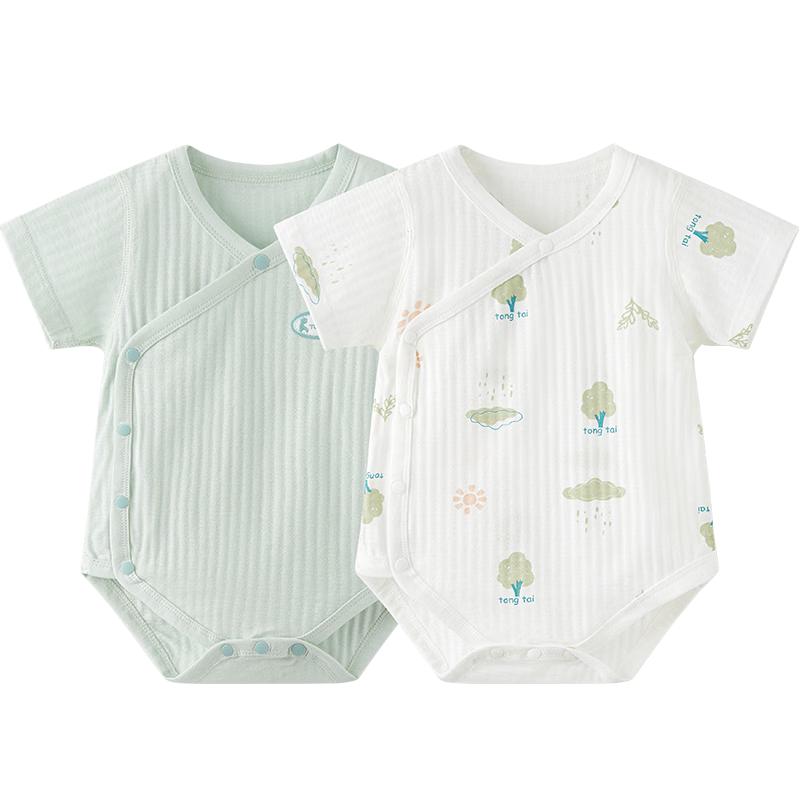TONGTAI Baby Short Sleeve Cotton Romper