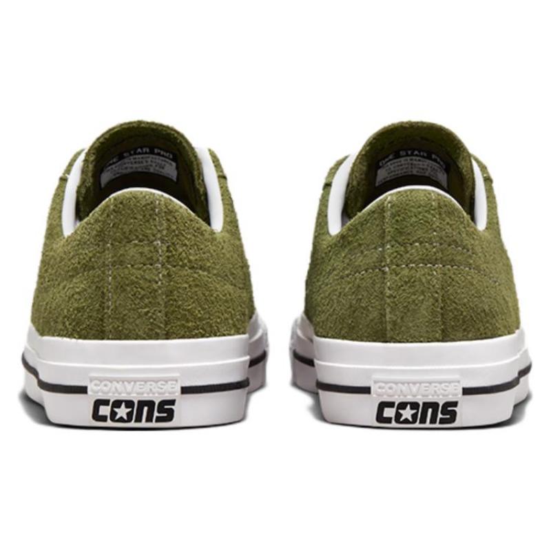 Converse One Star Pro Leder Trendig Lässig Rutschfest Strapazierfähig Leicht Niedrig geschnitten Board Schuhe Unisex Grün