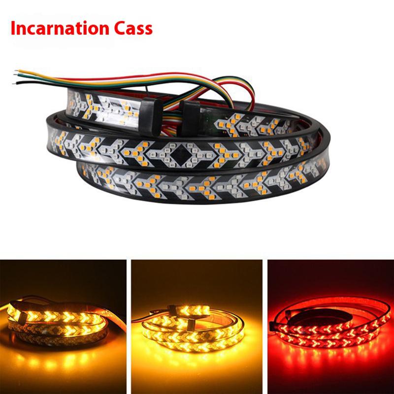 Automotive pickup truck rear multi-functional turning light, flowing turning fishbone light, brake light