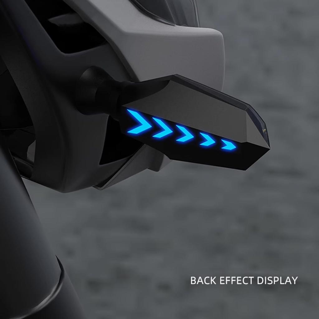 Daconovo 2 STK Motorrad Laufende Blinkerleuchten, Superhelle Doppelseitige LED-Blinker