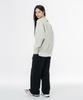 MOZMOZ Heavy Weight Pigment Raglan Back Slit Oversized Sweatshirt Beige