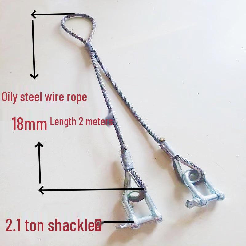 Vinç Bakım Riggingi için Kancalı İki Bacaklı Preslenmiş Tel Halat Sapan