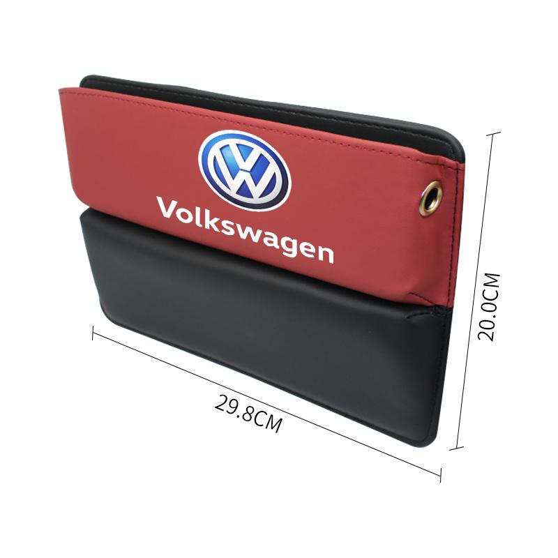 lijk1 For Volkswagen VW Passat Golf Tiguan Scirocco T-ROC PU Leather Car Seat Gap Bag Case Storage Bag Crevice Stowing Tidying Pocket
