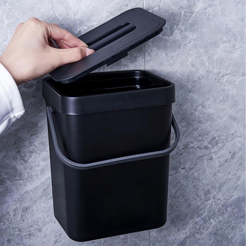 1pc Multi-Functional Trash Can,Gallon Hanging Trash Can, Convenient Kitchen Trash Can,Wall Or Wall Hanging Trash Can
