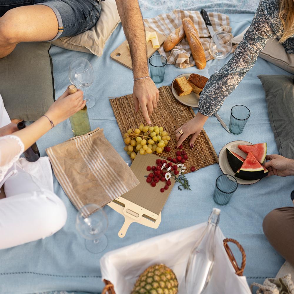 Sliding Pizza Peel - 12 Inch Pizza Paddle with Handle and Baking Cloth Non-Stick Pizza Peel for