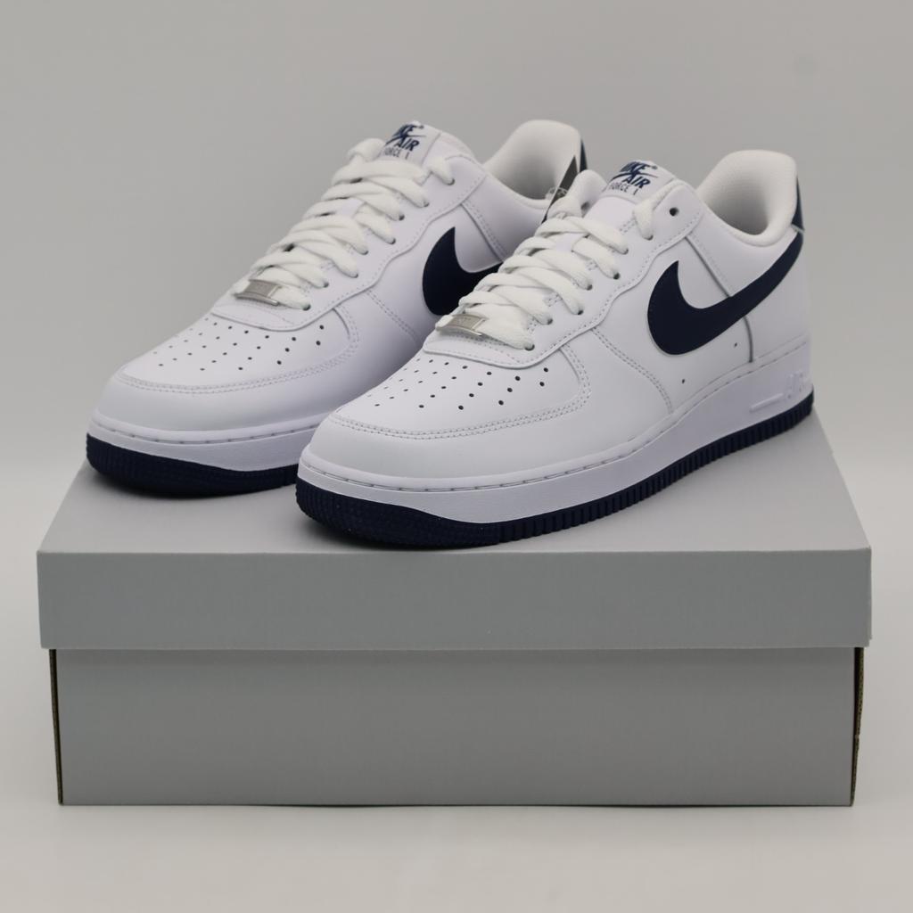 FJ4146-104 Nike Air Force 1 Low '07 White Navy (Men's)