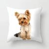 1Pc Cute Dog Yorkie Bichon Yorkshire Decor Print Pillow Case Bedroom Sofa Waist Cushions Cover Car Decoration Cushion