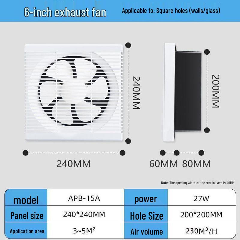 Powerful & Quiet Window-Mounted Exhaust Fan