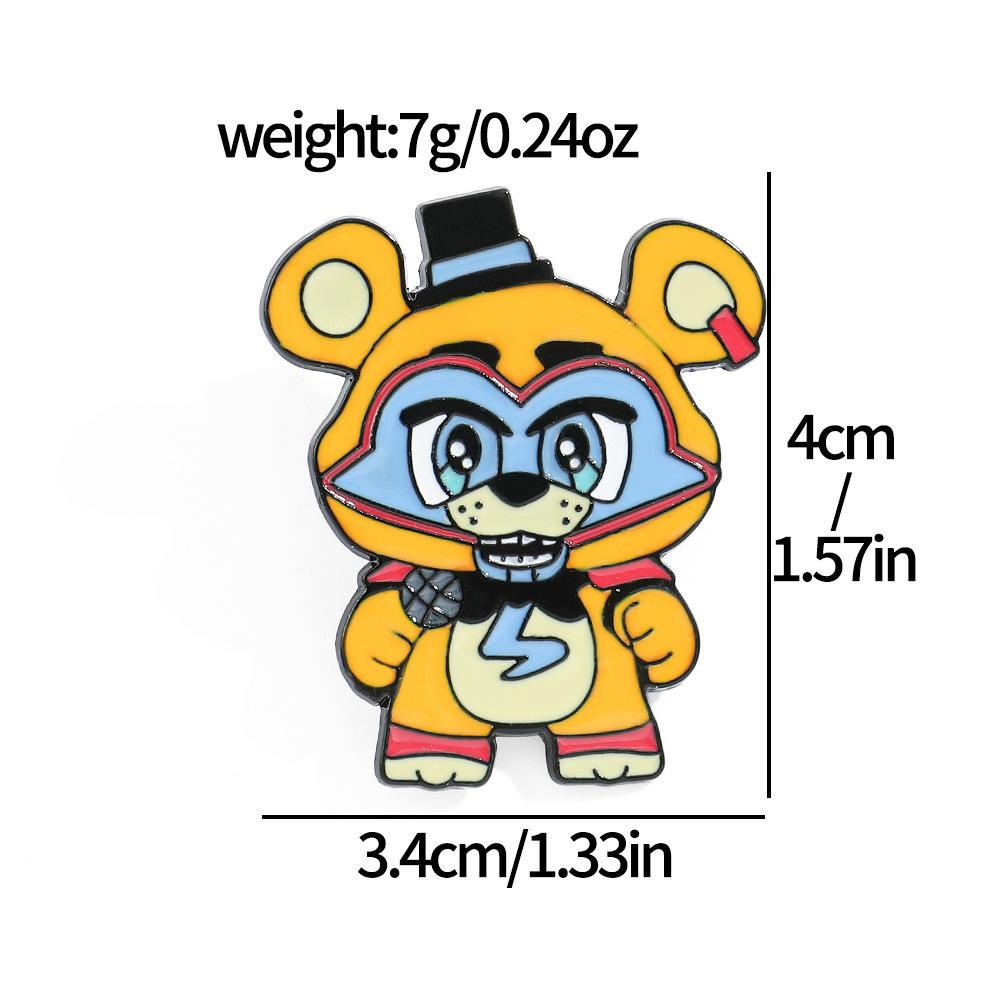 Personalized creative cartoon character metal badge teddy bear brooch game character peripheral commemorative badge