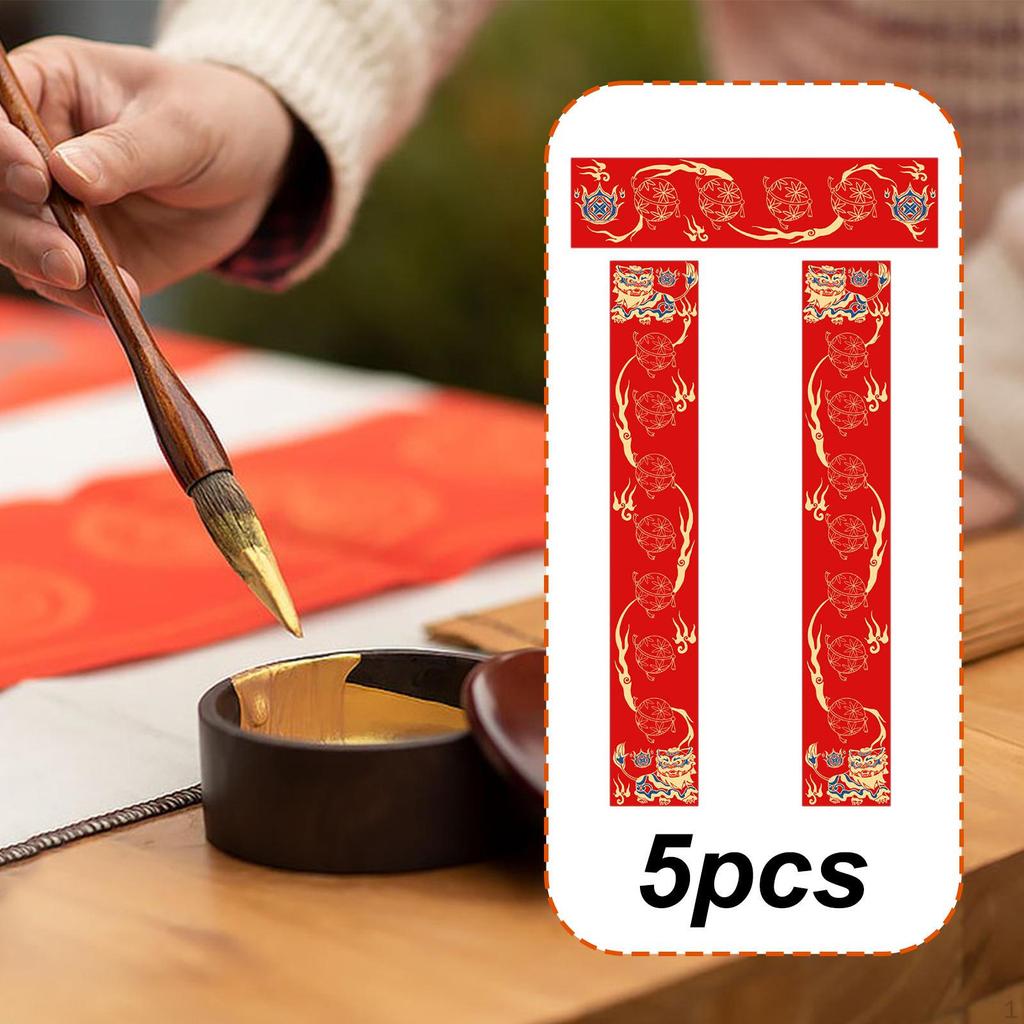 5 Sets Blank Couplet Paper Decor Chunlian Red Xuan for Store Restaurant Shop Office Home