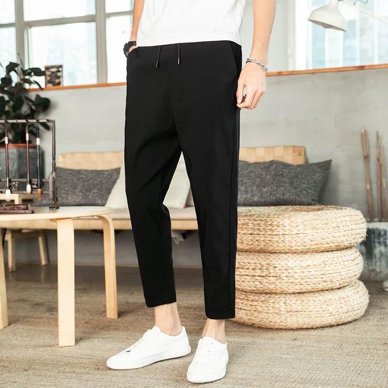 Men's Slim Fit Skinny Summer Drawstring Pants