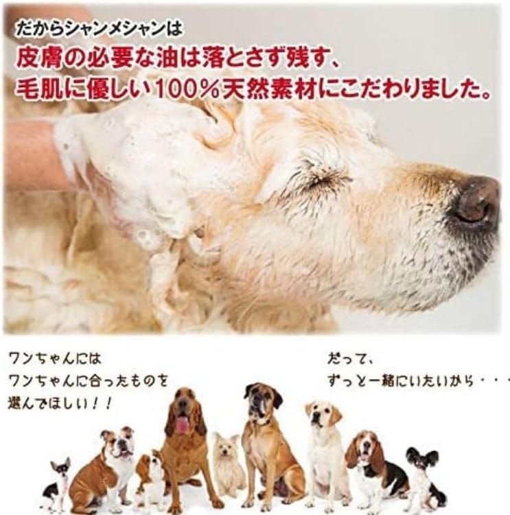 Chien Mechant Natural Shampoo and Conditioner for of Pets, Refill, 2,050ml (Set 2) (2 Refills)