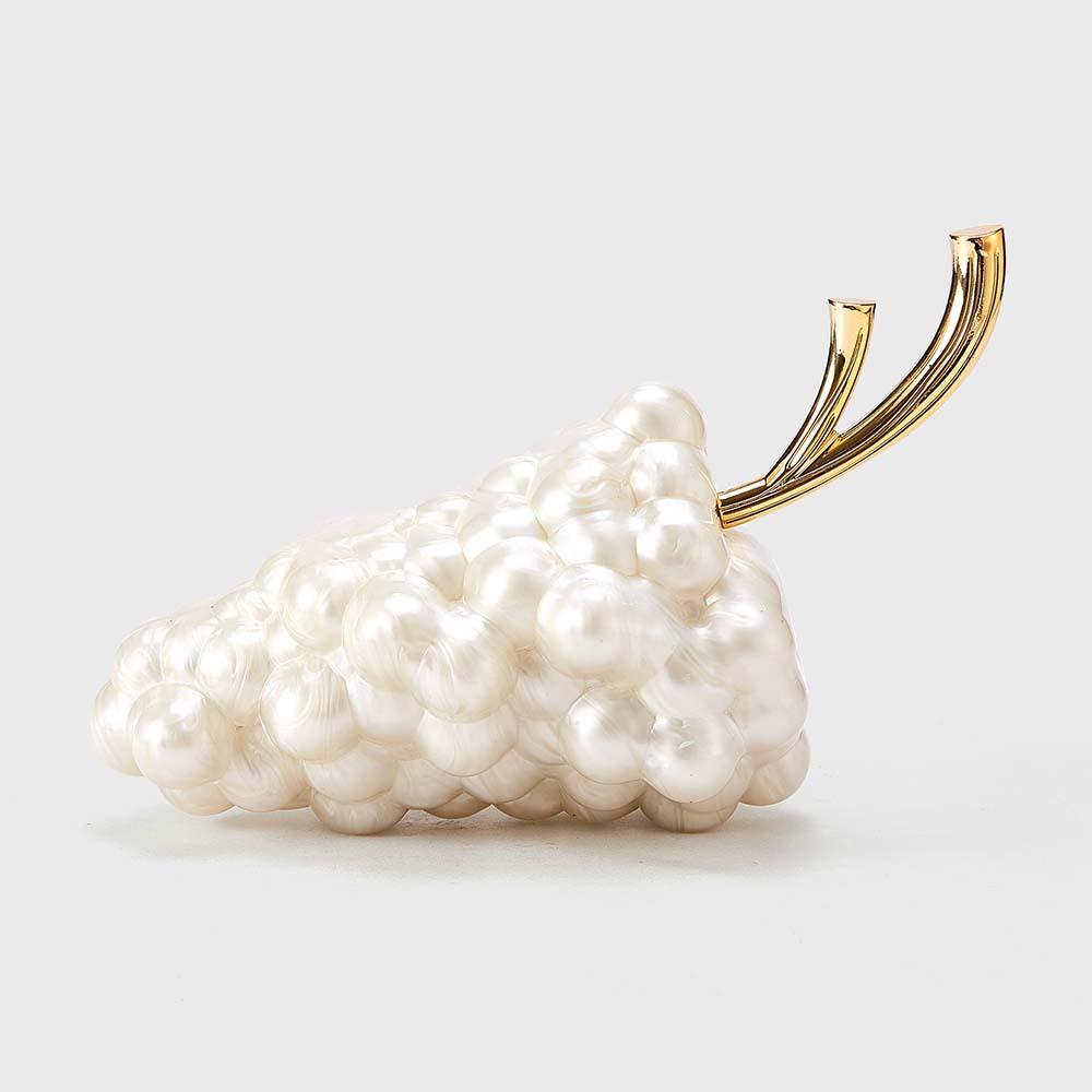 

Women Acrylic Grape Shaped Chain Shoulder Bags Creative Design Fashion Mini Purse Party Banquet Clutch Bag Party Wedding Wallets