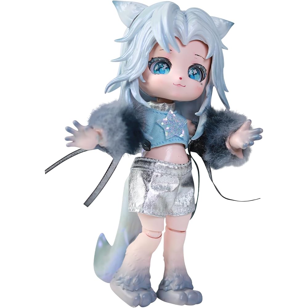 

ICY Fortune Days Wolf BJD Doll Set 14cm PVC ABS Gift Decorative DIY Exercise Collection