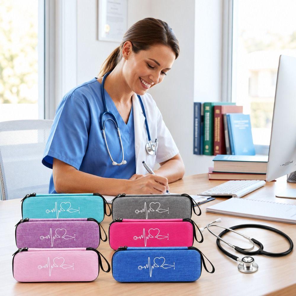 Multi-functional Empty Portable Storage Box Shockproof Stethoscope Case  Travel