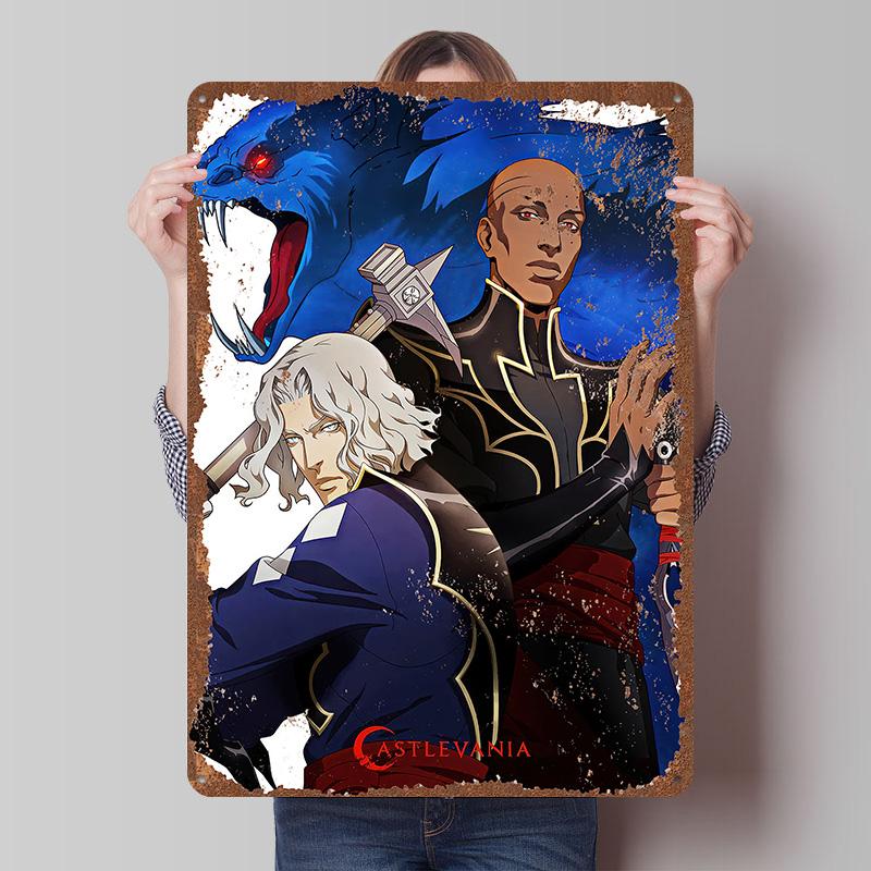 CastlevaniaS Tinplate Posters Customizable Wall Art Retro Vintage Metal Tin Signs for Gaming Room Decoration Aesthetic House