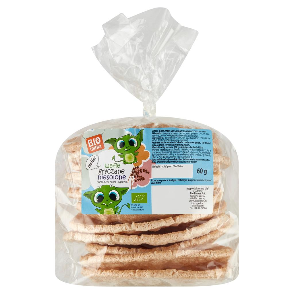 BIOMINKI unsalted buckwheat wafers ORGANIC 60g