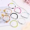 11Pcs Unique Swiftie Bracelets Adjustable Stretch Beaded Beach Bracelets Bohemian Swiftie Letter Bead Wristband Jewelry