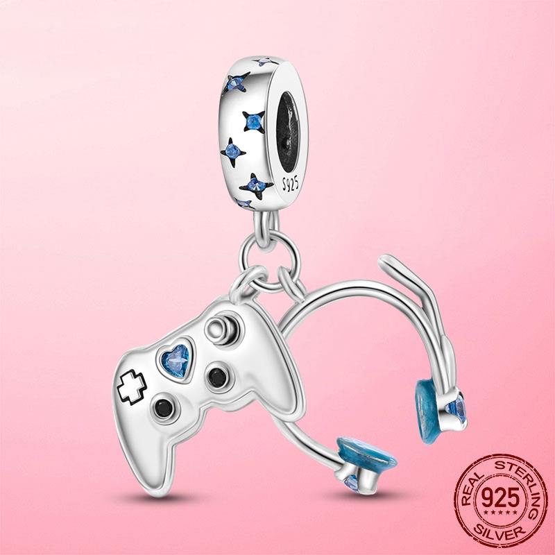 New 925 Silver Snake Coffee Cup Dog CZ Cactus Charms Beads Fit Original Women Bracelet Fine Silver Jewelry Gift
