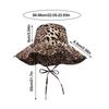 Black Dot Bucket Hats Leopard Print Sun Hat Versatile Big Brim Hat  Outdoor Beach Vacation Wear