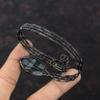 Picasso Jasper Gemstone Bangle Copper Wire Wrapped Bangle Adjustable Cuff Bracelet Handmade Bangle Copper Wire Wrap Jewelry Engagement Gift