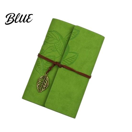 Embossed Leaf Texture A7 6 Faux Journal Leather Journal Vintage A5 A6 Ring Loose-Leaf Notebook Customizable Inner Pages Planner