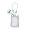 MILASIC Cat Ear Pass Case with Charm, Double-Sided Clear Material, Holds Two Cards, Includes Suica IC Card, and Features a Soft Silicone Strap To