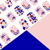 Square Press on Nail 4th of July Fake Nail Independence Day Glues on Nail Patriotic False Nail Full Cover Fake Nail