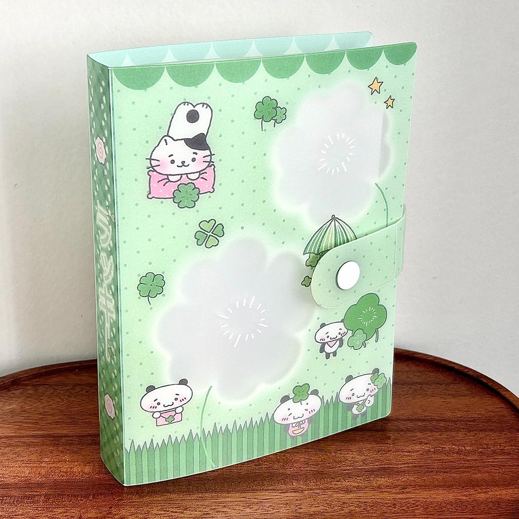 Kawaii Panda Theme A6 Stitched Storage Album Folder Cute Sticker Storage 40 Pages for Scrapbooking Material Storage