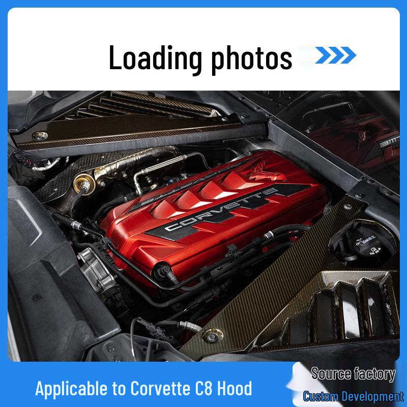 Chevrolet Corvette C8 Engine Hood for Modification Prussian Blue