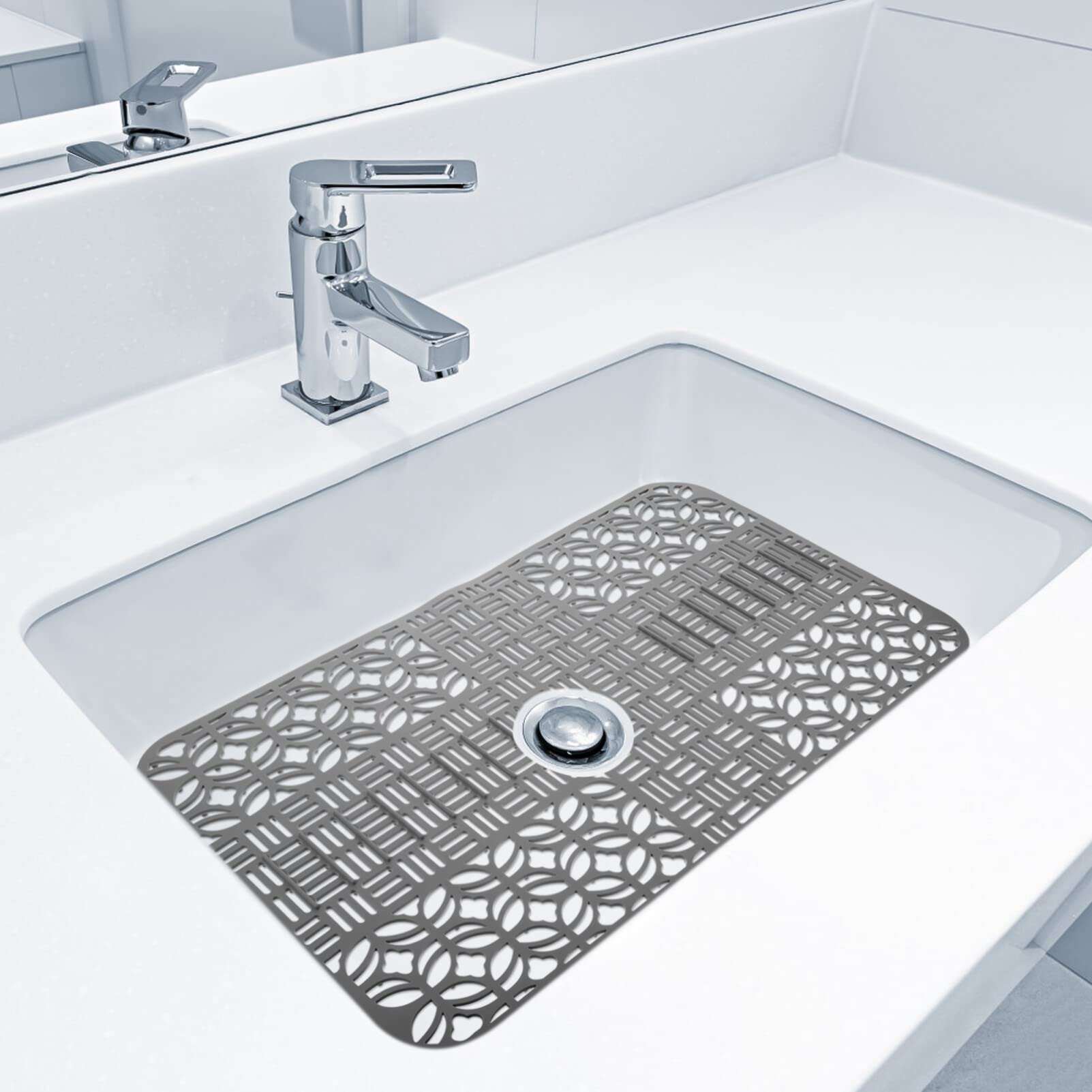 

NUOLUX Коврик для сушки без раковины, Коврик, Раковина, Силикон, Сушилка, Противоскользящий, Резка, Раковина, Защитный, Столешница, Кухня, Многоцелевой, (Серый, 6635см)