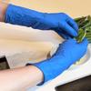 Manlong 12-inch Extra Long Food Grade Blue Nitrile Gloves
