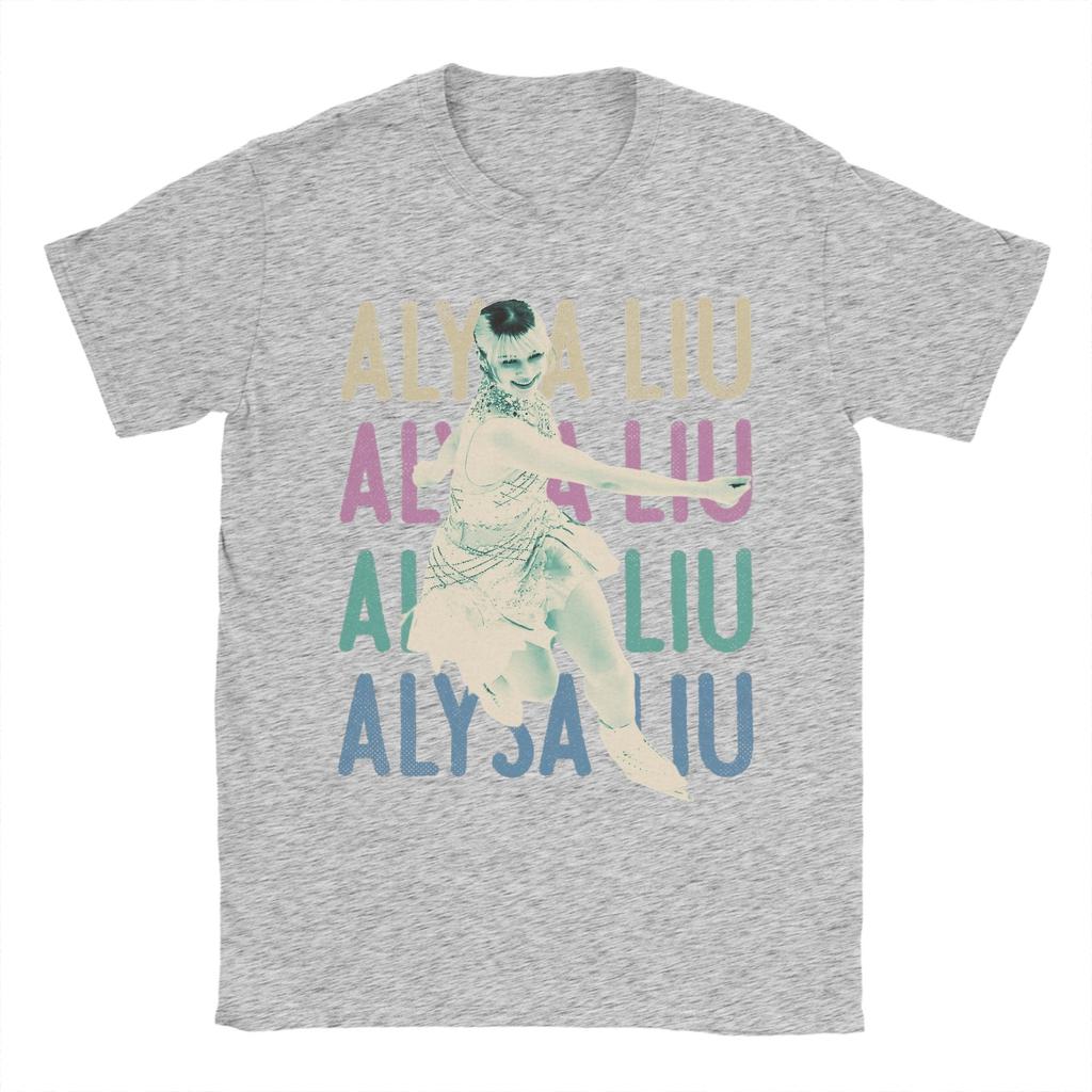 Cool Alysa Liu Figure Skating TShirt Unisex Round Neck 100 Cotton T Shirt Short Sleeve Tee Shirt Graphic Printed Clothing