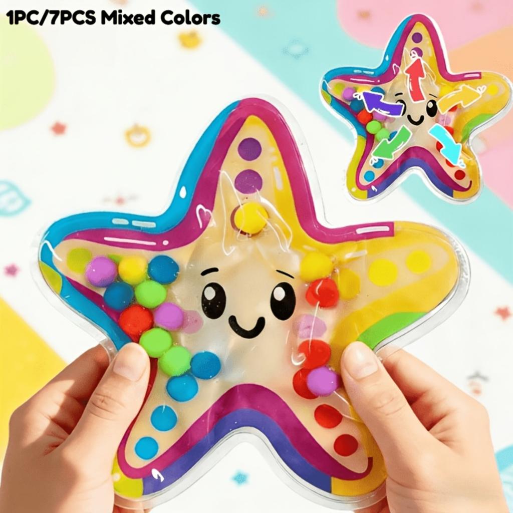 Creative Star-Shaped Sensory Water Bag Toy 20ml Educational Developmental Handheld Manipulative for Children Early Learning and Coordination