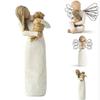 Angels Willow Tree Figurine Embrace Pet Ornament Sculptures Statue Gift Resin