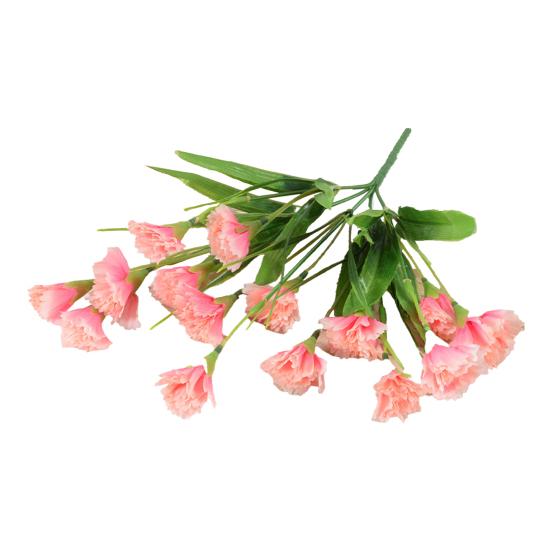 15 Heads Artificial Carnations Flower Real Touch Carnation Flower with Stem for Floral Arrangements DIY Wedding Bouquet Home Table Centerpiece