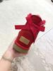 Large size single ribbon snow boots women's winter leather velvet thickened warm snow cotton