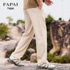 FAPAI Men's Linen Blend Spring/Autumn Casual Pants