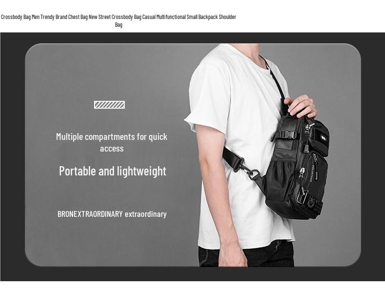 2025 Men's Large Capacity Canvas Chest & Shoulder Bag – Multifunctional Tactical Crossbody with Oxford Cloth for Outdoor Use