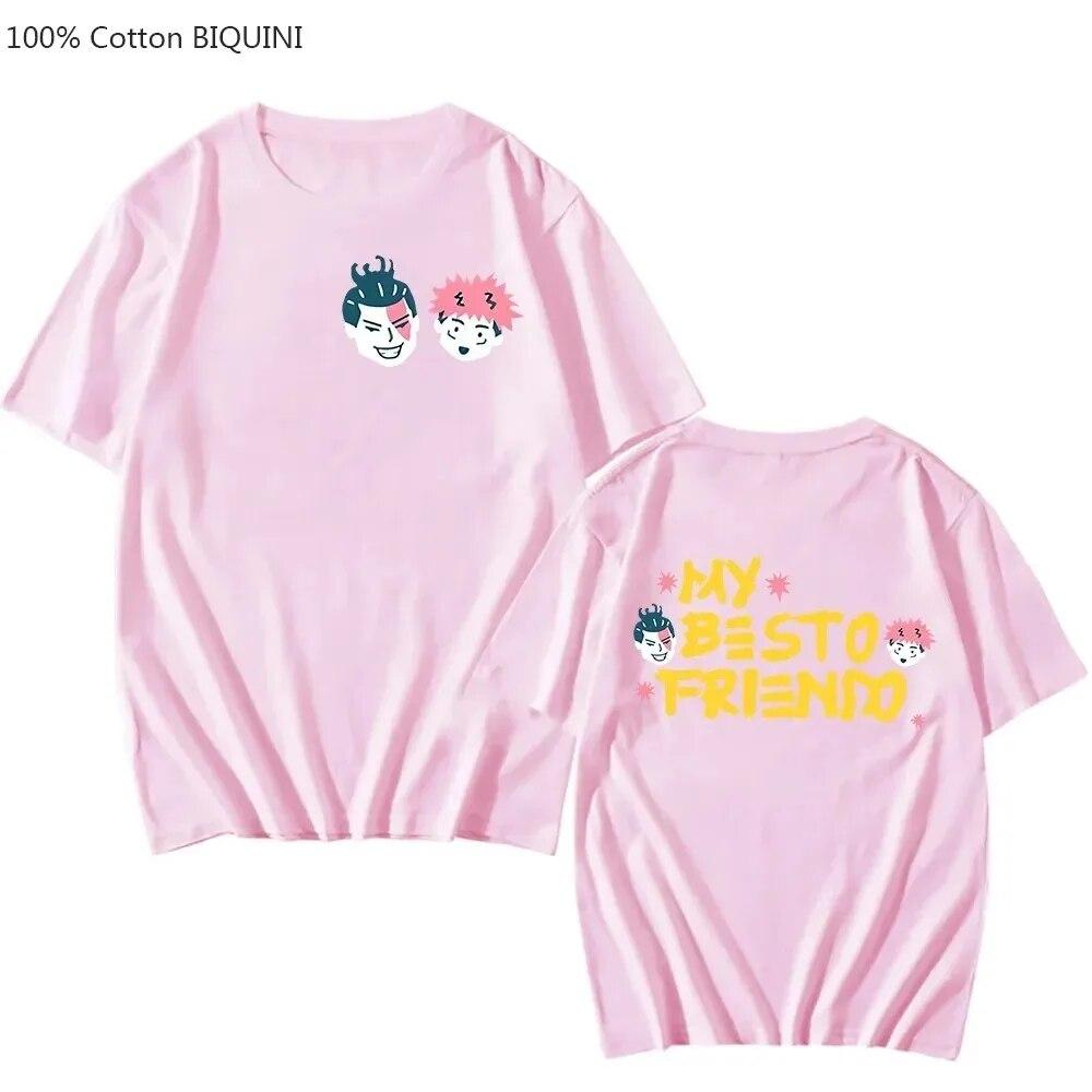 My Besto Friendo T-Shirt Itadori Yuji Aoi Toudou Anime Print T-Shirt Unisex/Women Summer T-Shirt Jujutsu Kaisen Anime T-Shirt